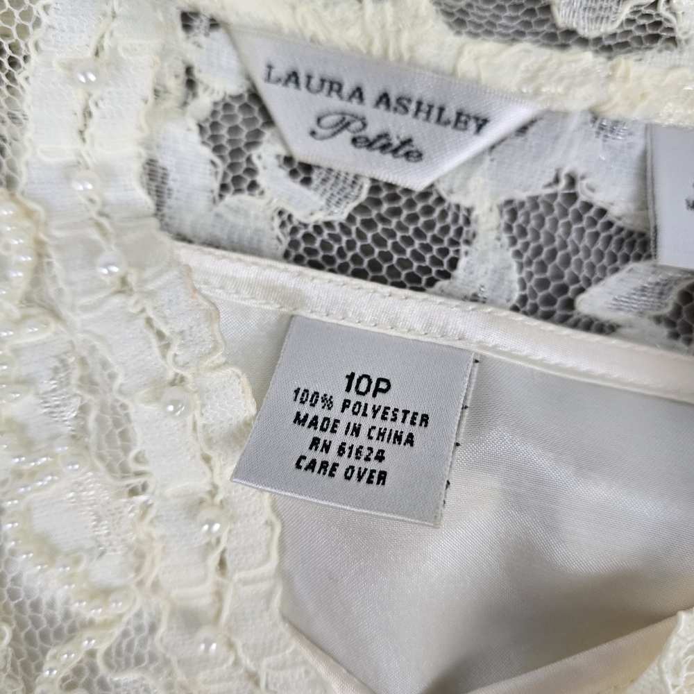 Laura Ashley Lace Blouse with Attached Camisole - Picture 10 of 13